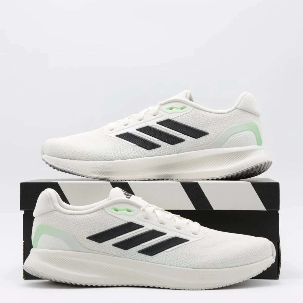 Adidas Men's Breathable Comfortable Runfalcon 5 Running Shoes Off White/Black 11